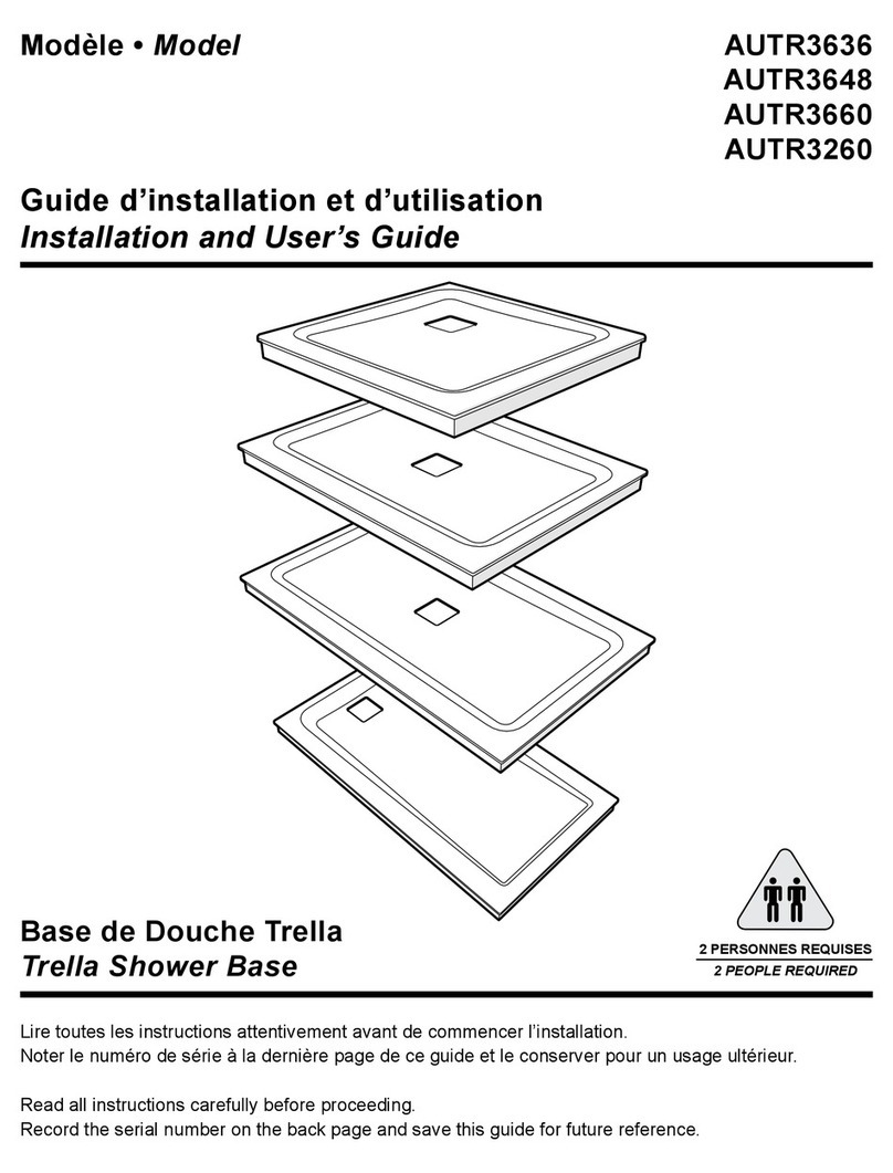 Fleurco Trella AUTR3636 Installation and user guide