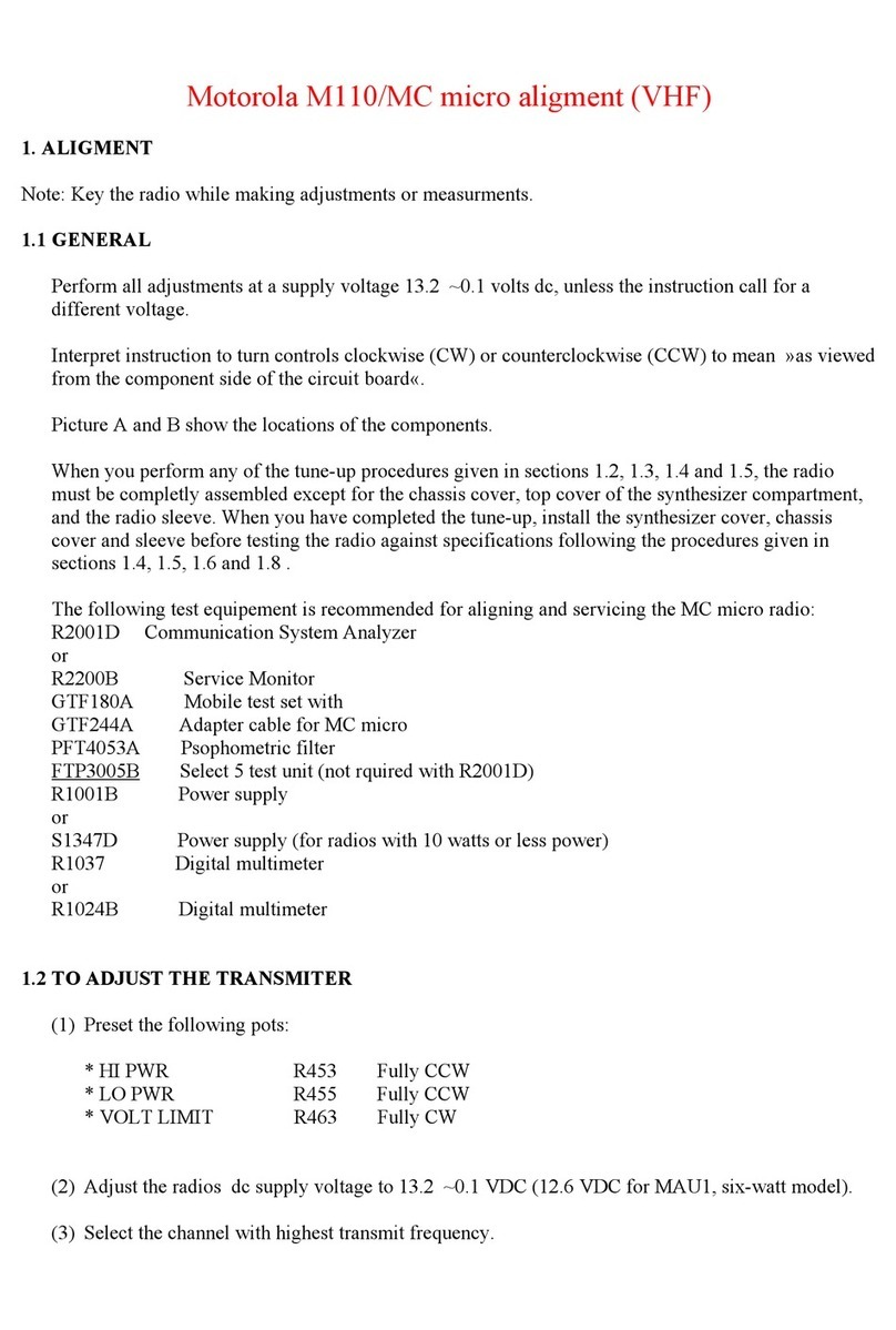 Motorola M110 User manual