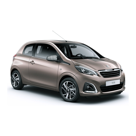 PEUGEOT 108 2017 Vehicle Instruction Card