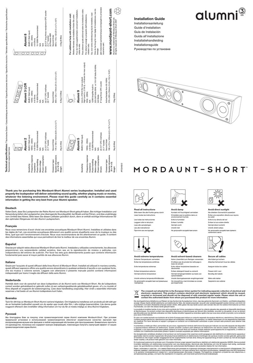 Mordaunt Short Alumni Alumni 9 User manual