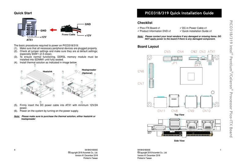AXIOMTEK PICO318 User manual