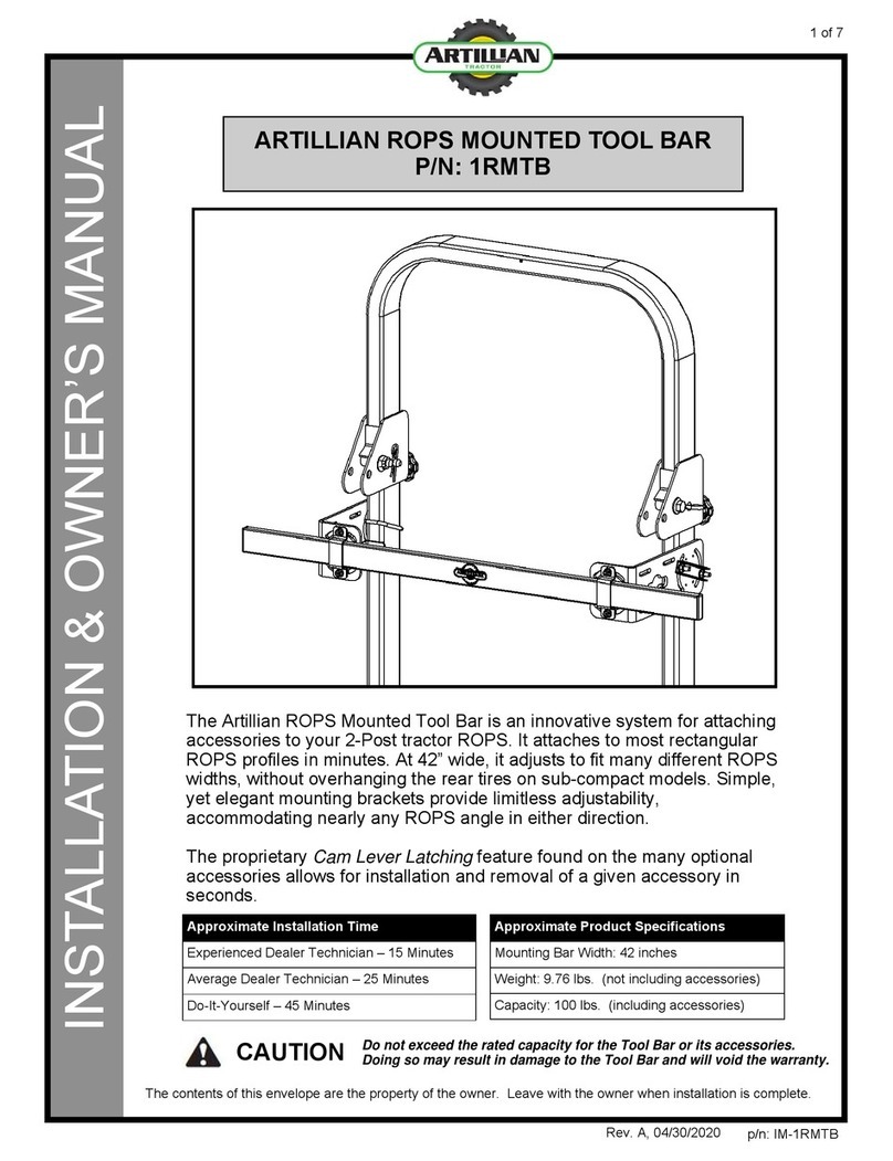 Artillian 1RMTB Installation & owner's manual