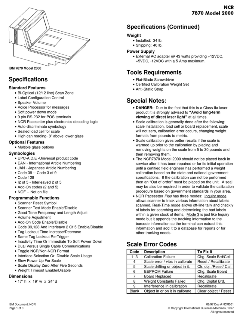 NCR IBM 7870 quick start guide
