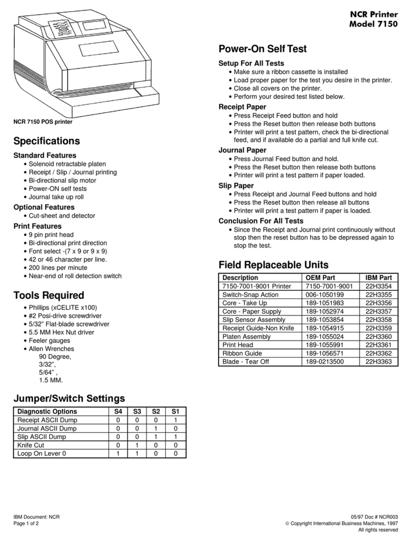 NCR 7150 User manual