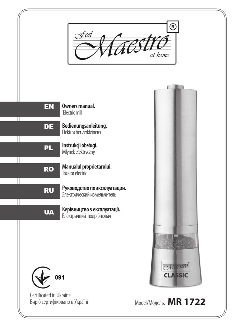 Feel-Maestro Classic MR 1722 owner's manual