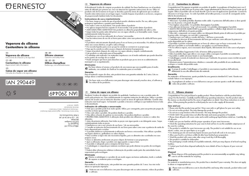 Ernesto 290449 Operation and safety notes