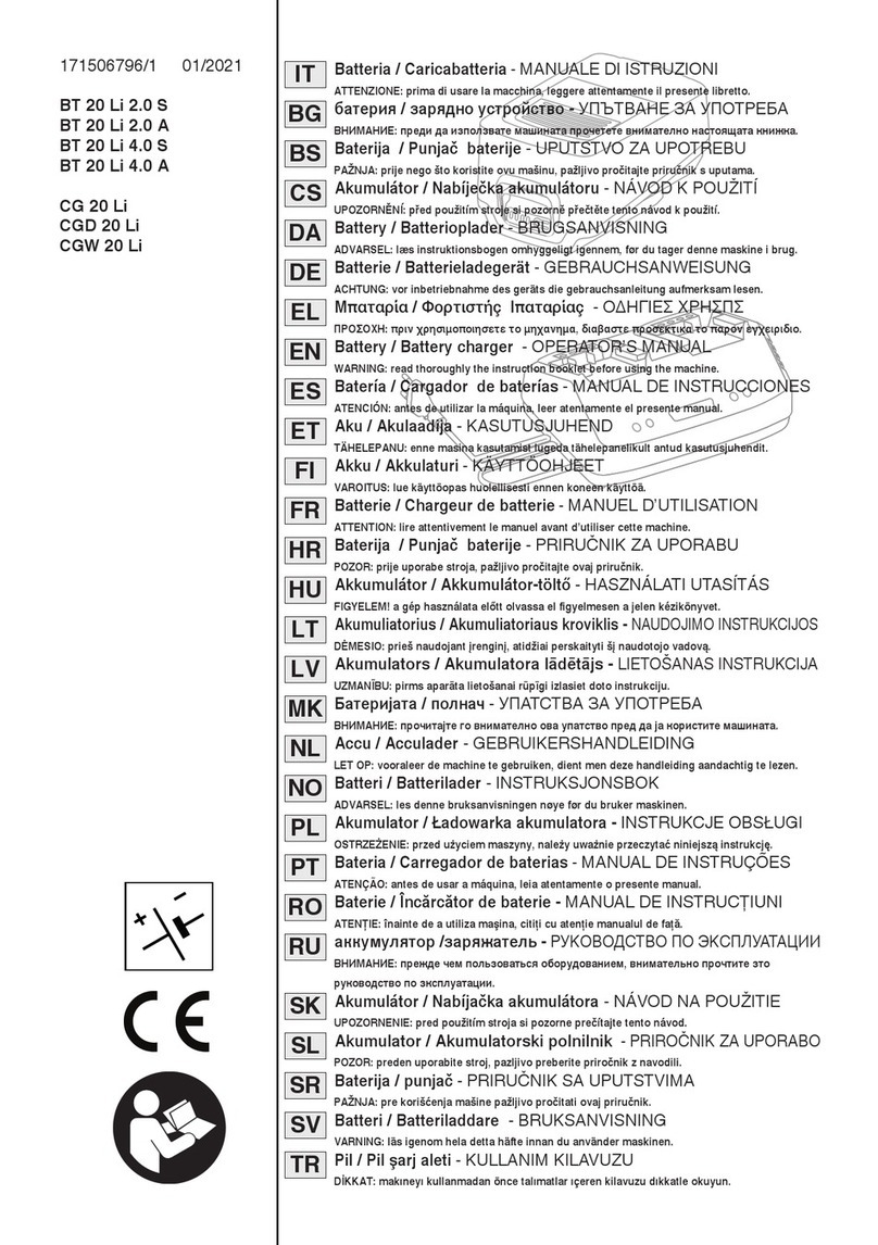 ST. SpA BT 20 Li 2.0 S Operator's manual