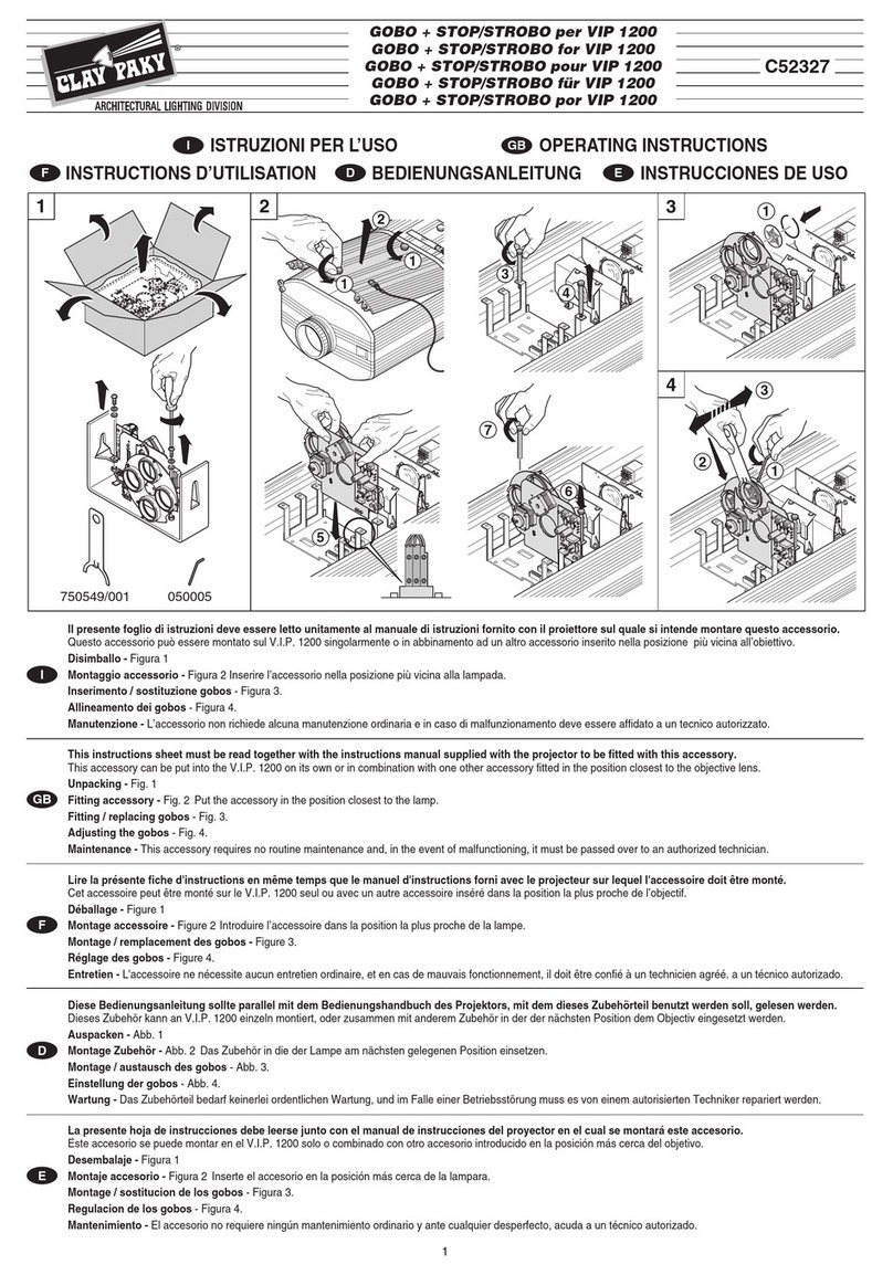 Claypaky VIP 1200 User manual