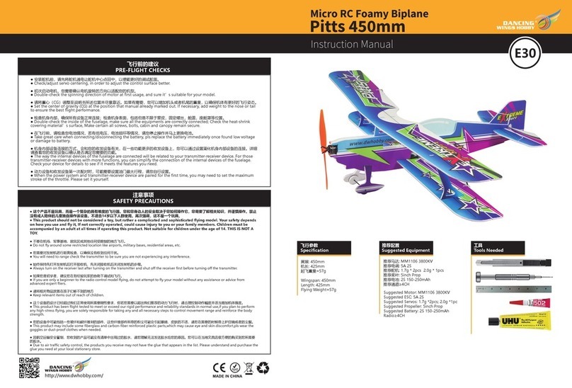 Dancing Wings Hobby Pitts 450mm User manual