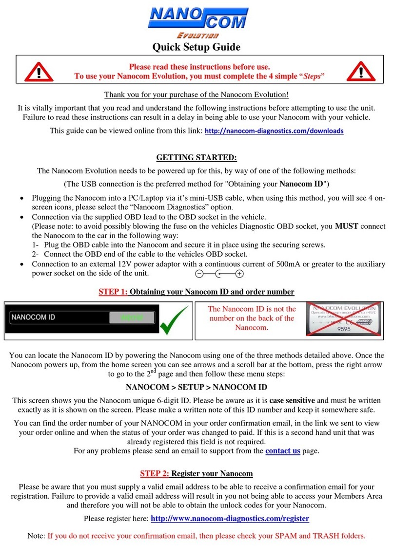 NANOCOMM Evolution Quick setup guide