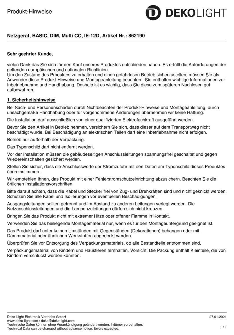 DekoLight IE-12D Service manual DekoLight IE-12D Service manual