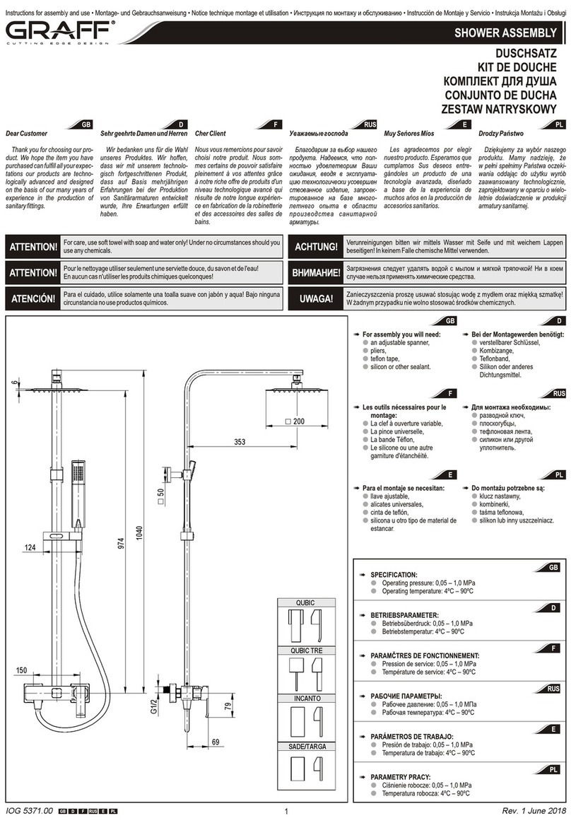 Graff EX-1872-LM31W Instructions for assembly and use