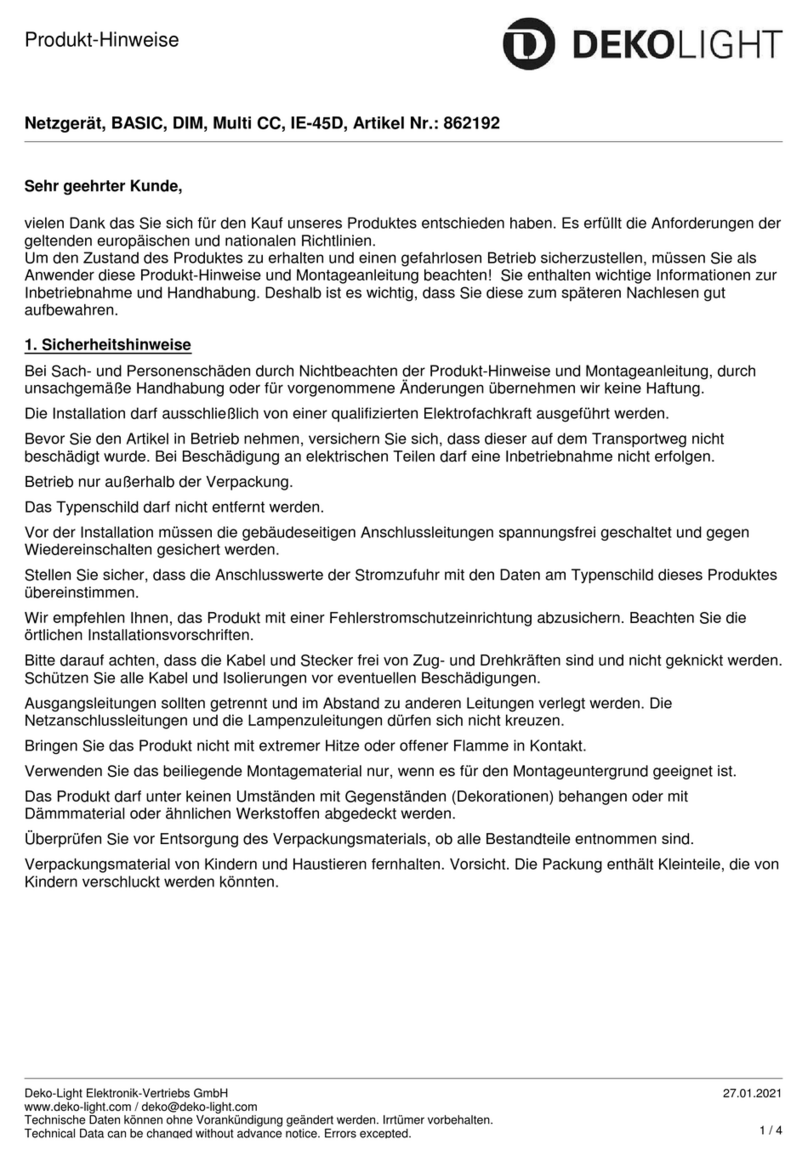 DekoLight IE-45D Product notes