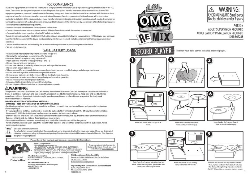 MGA Entertainment L.O.L SURPISE! O.M.G REMIX 567288 User manual