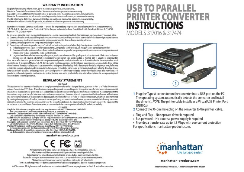 Manhattan 317016 User manual