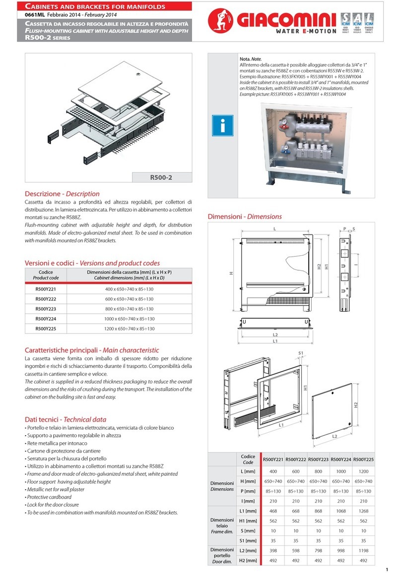 Giacomini R500-2 Series manual