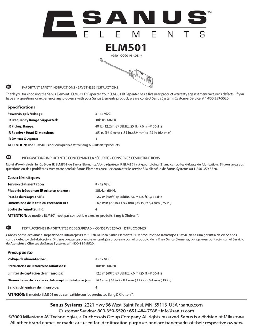 Sanus Elements ELM501 User manual