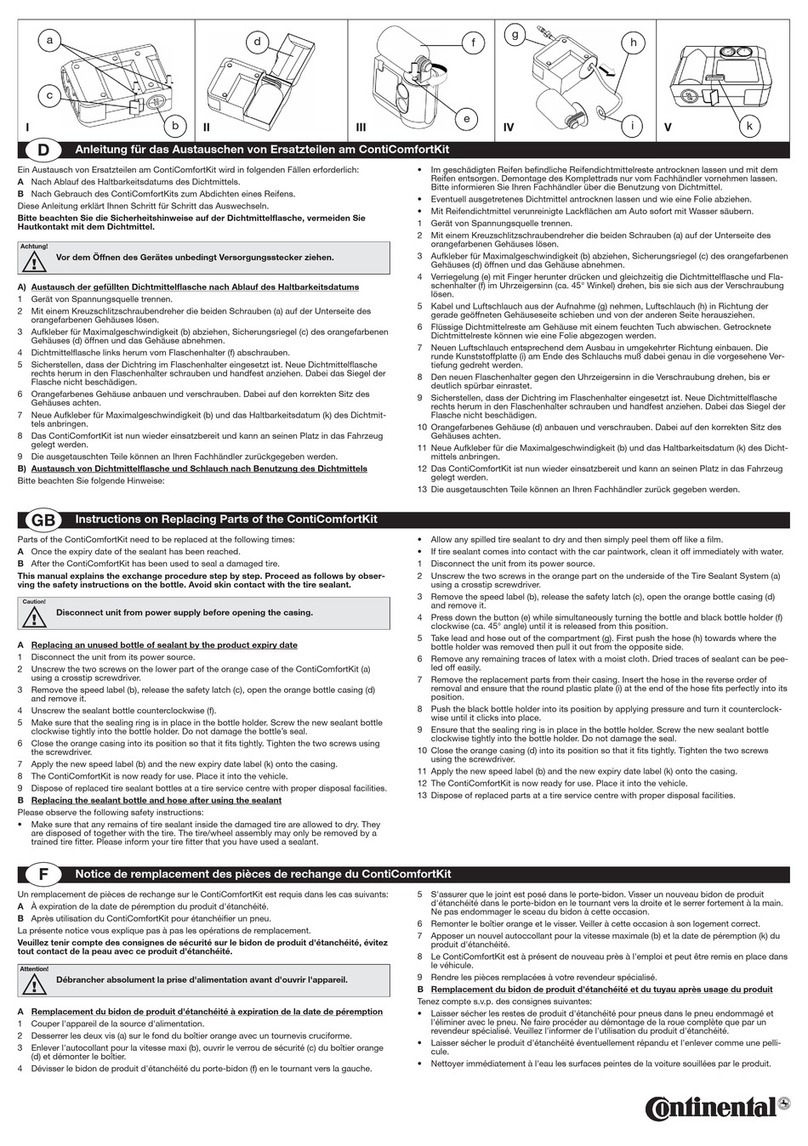 Continental Refrigerator ContiComfortKit User manual Continental Refrigerator ContiComfortKit User manual