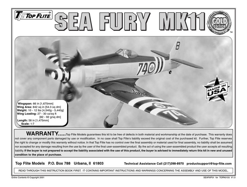 Top Flite SEA FURY MK11 Instruction book