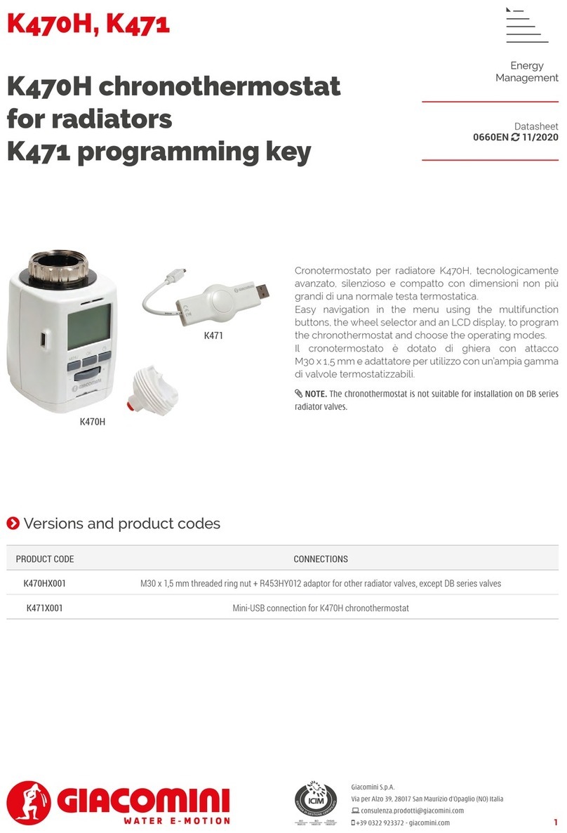 Giacomini K470H User manual