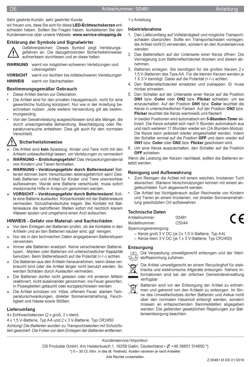 DS Produkte C5044 instructions