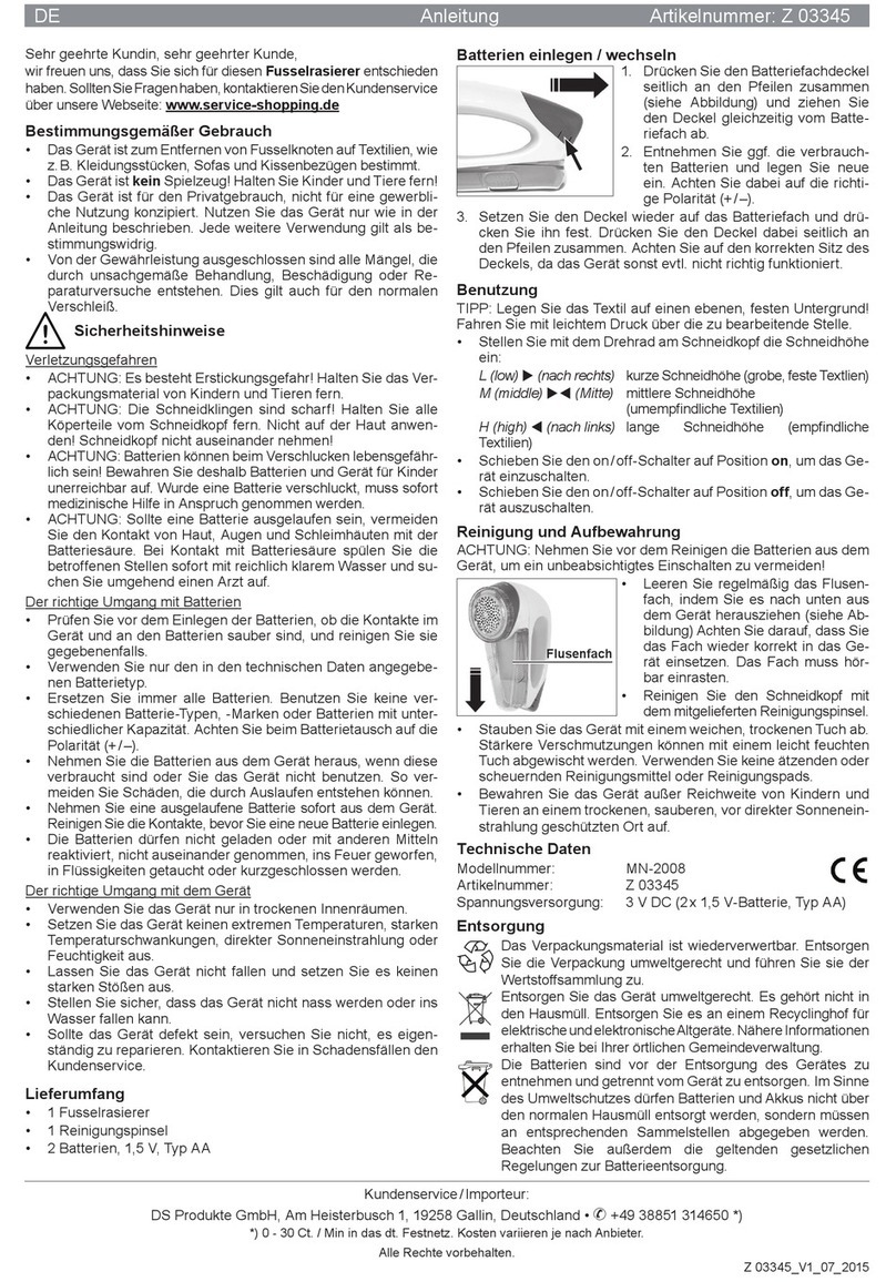 DS Produkte MN-2008 instructions