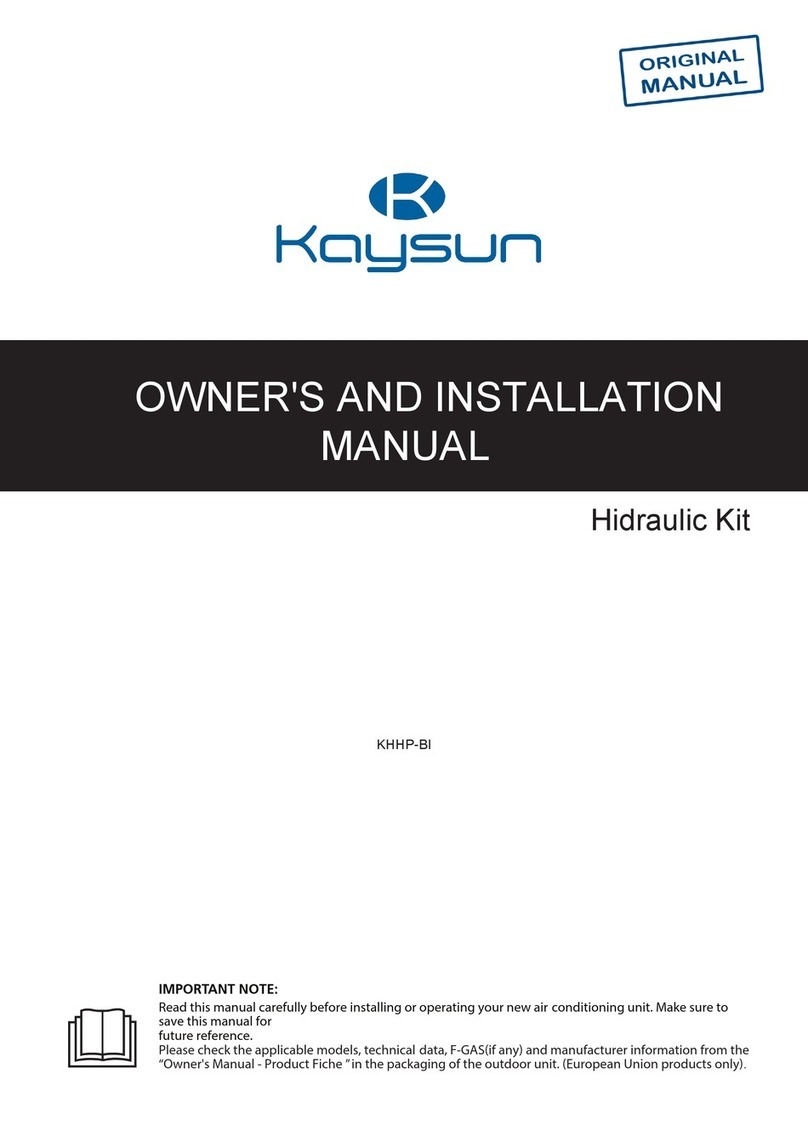 Kaysun KHHP-BI Owners and installation manual