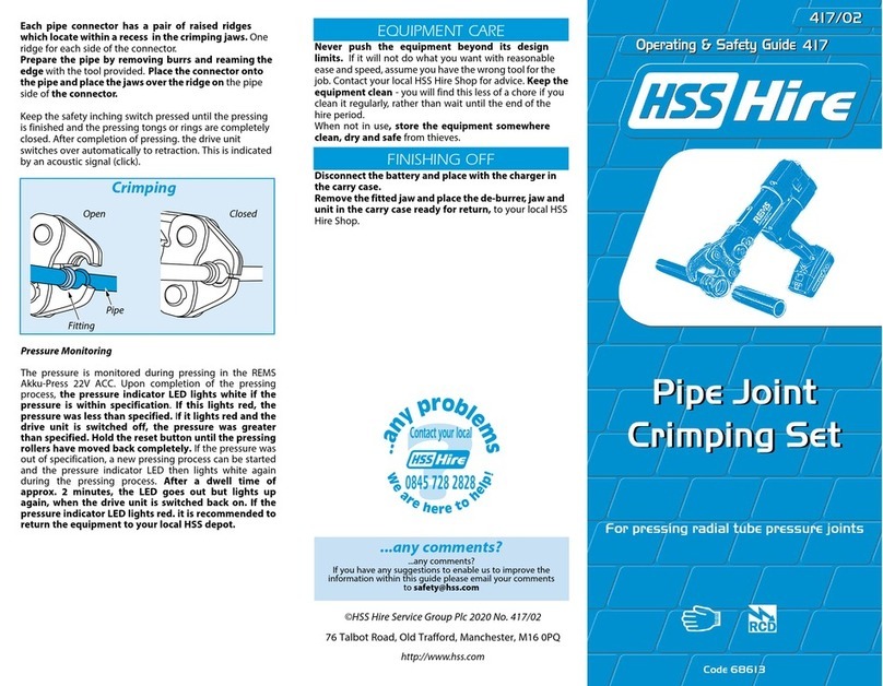 HSS Hire 68613 Operating & safety guide