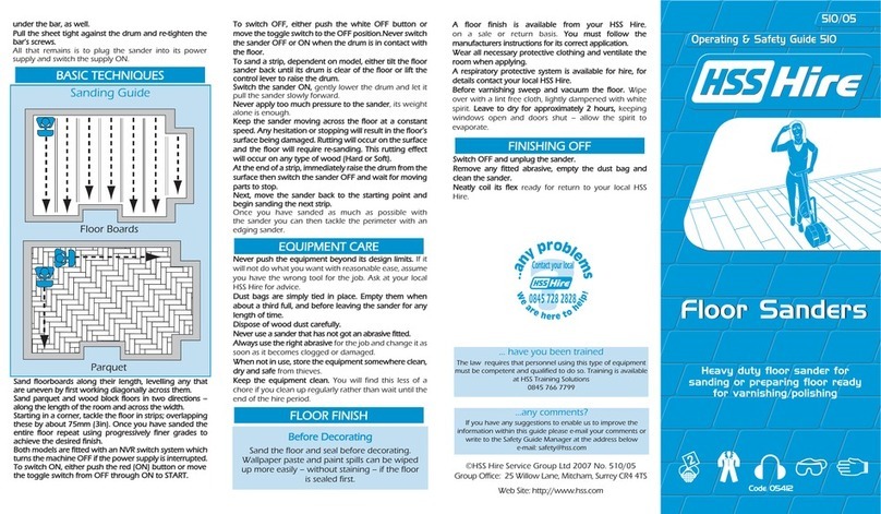 HSS Hire EZ8 Operating & safety guide