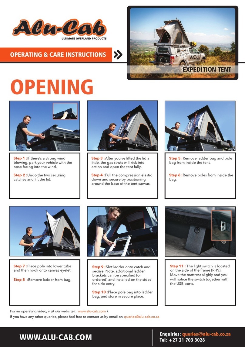 Alu-Cab EXPEDITION TENT Operating & Care Instructions