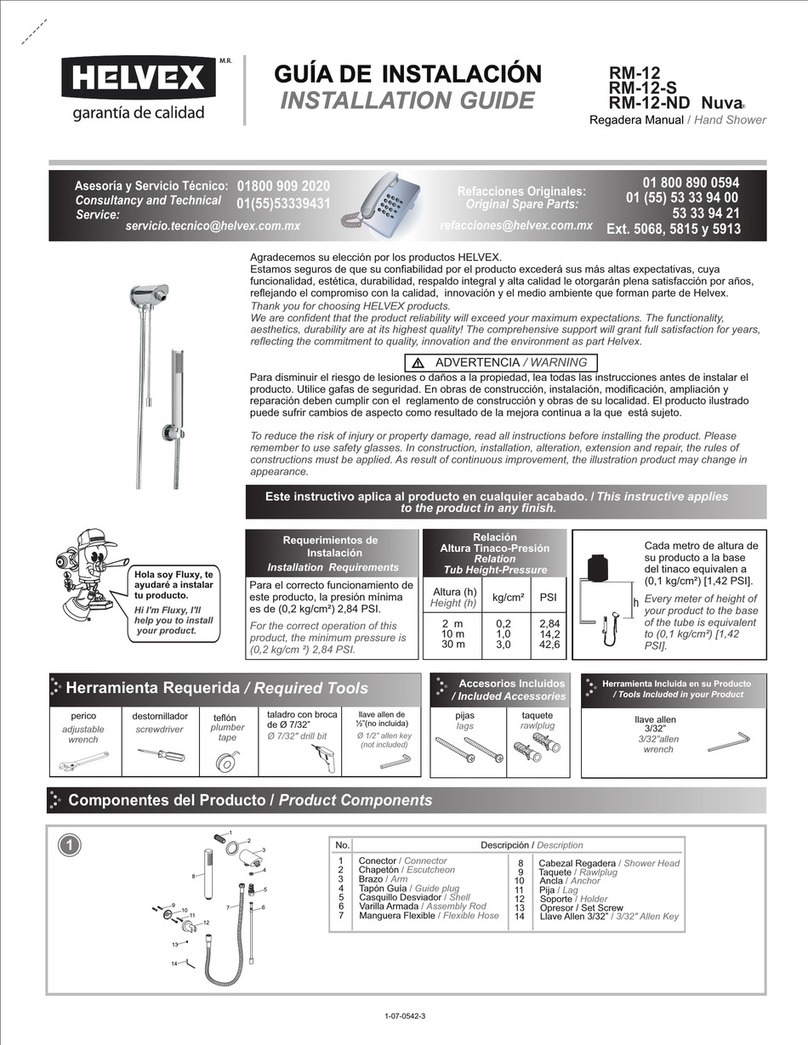 Helvex RM-12 installation guide