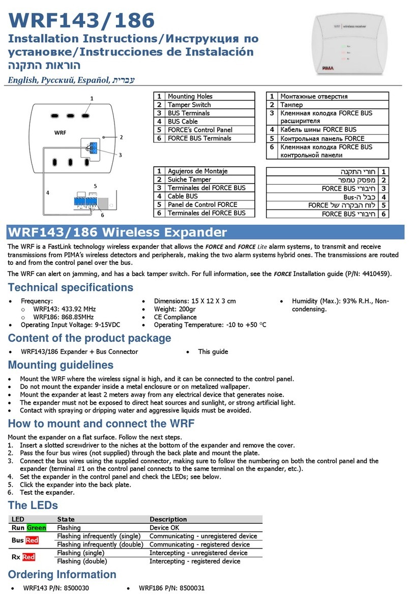 Pima WRF143 User manual