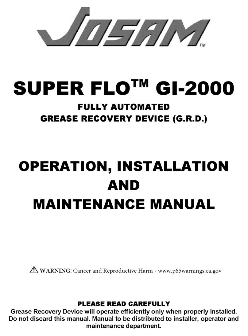 JOSAM SUPER FLO GI-2000 Series Operation, installation, and maintenance manual