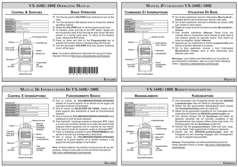 Vertex Standard VX-160E/ User manual