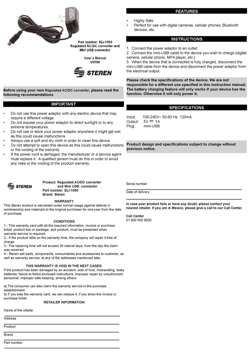 Steren ELI-1055 User manual