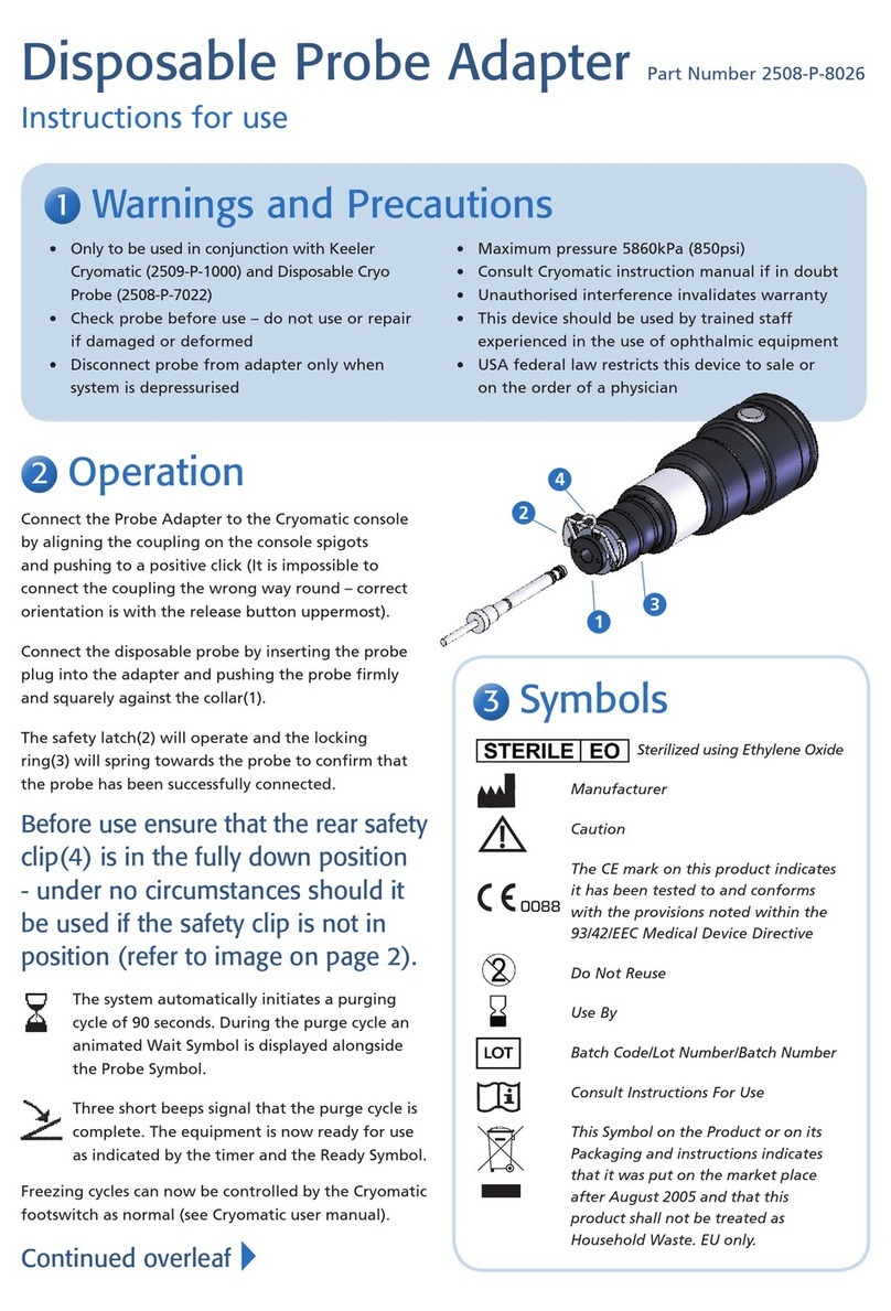 Keeler 2508-P-8026 Instructions for use