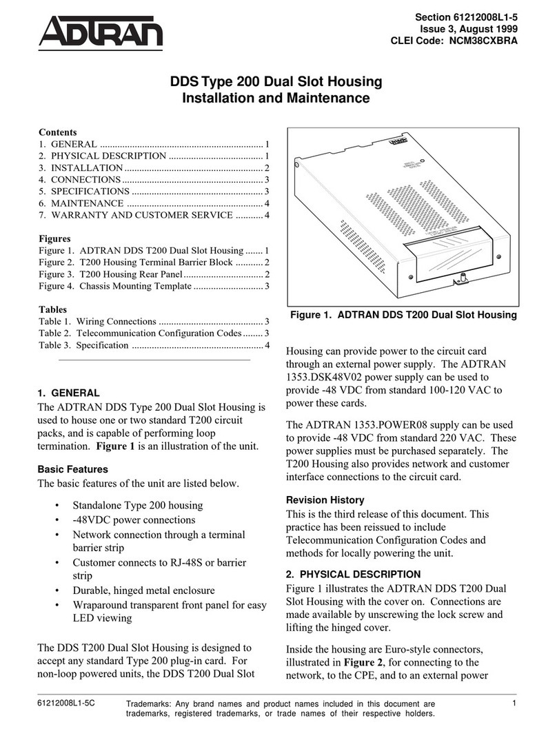 ADTRAN DDS T200 Instruction Manual