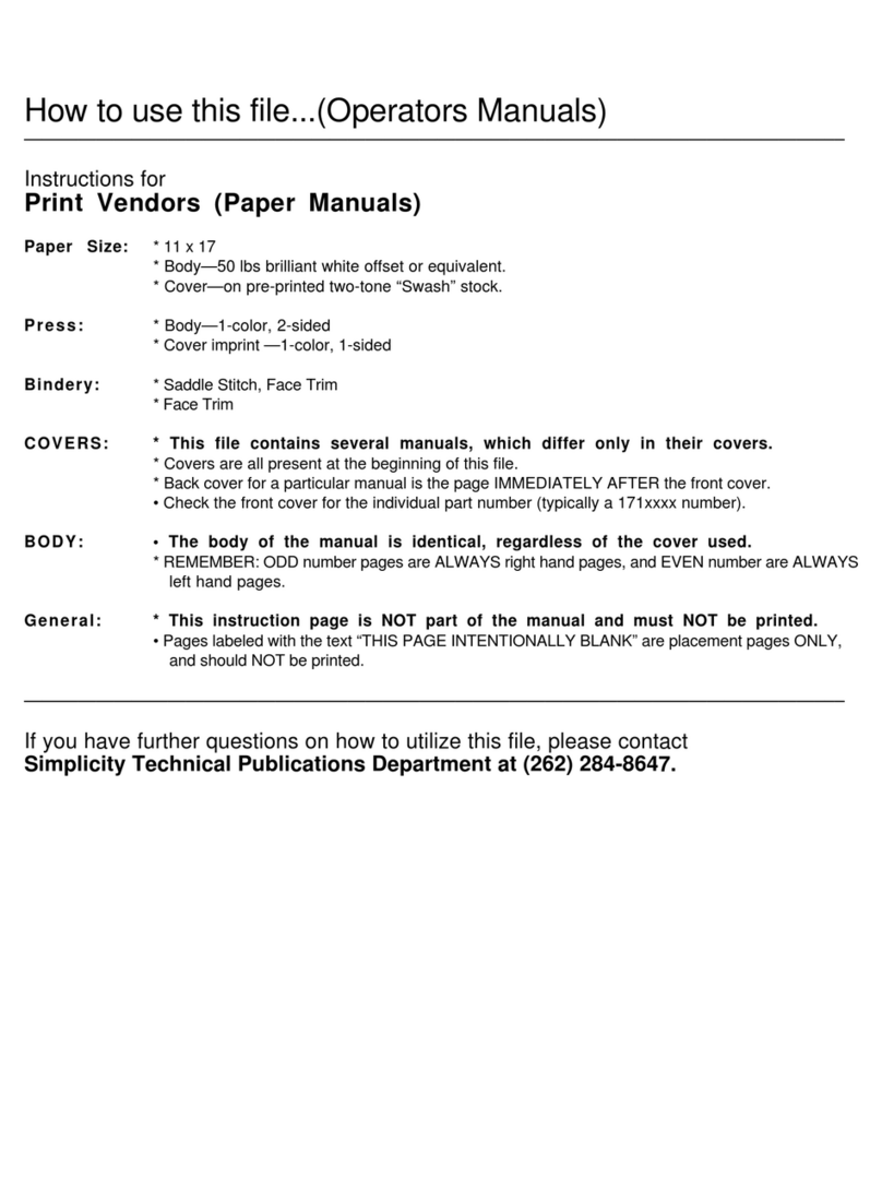 Simplicity Massey Ferguson Agco Allis 1692934 User manual