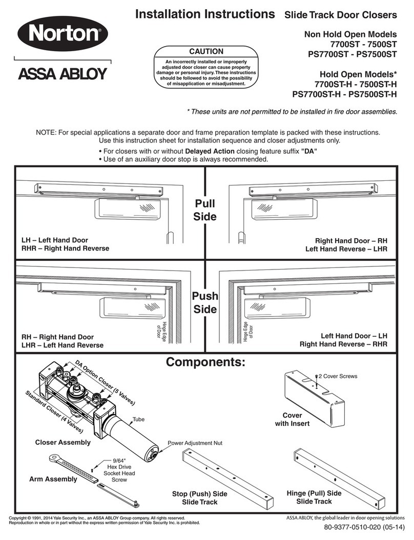 Assa Abloy Norton 7700ST User manual