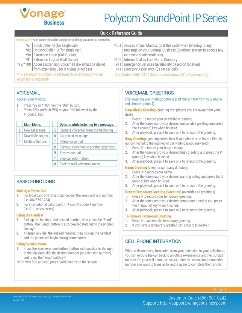 Polycom soundpoint IP series User manual