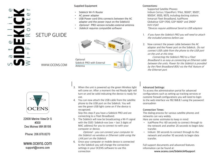 Ocens Sidekick Setup guide