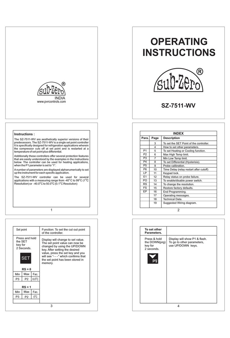 Sub-Zero SZ-7511-WV User manual