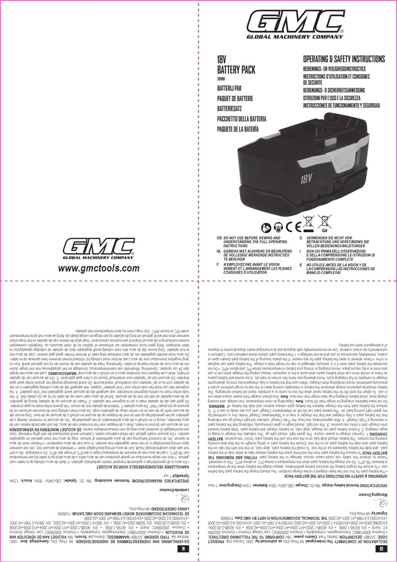 GMC 2G18B1 Installation instructions