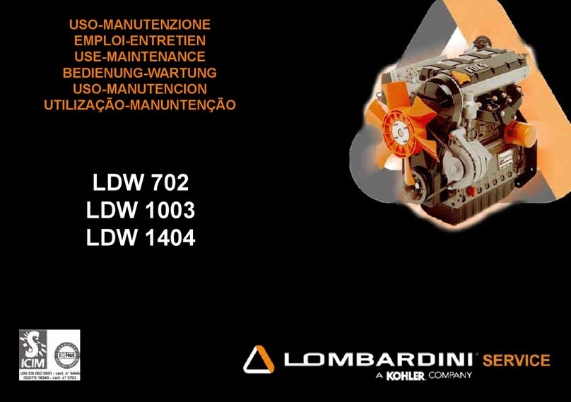 Kohler Lombardini LDW 702 Parts list manual