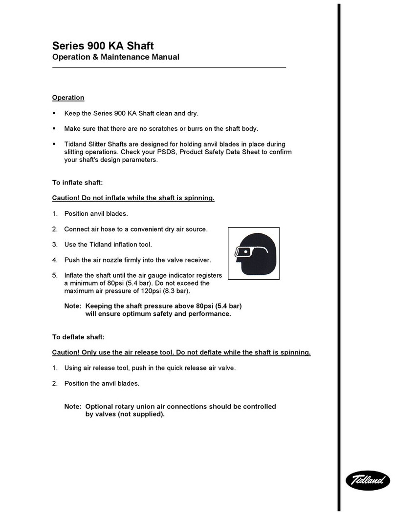 Tidland 900 KA Series Operation & maintenance manual