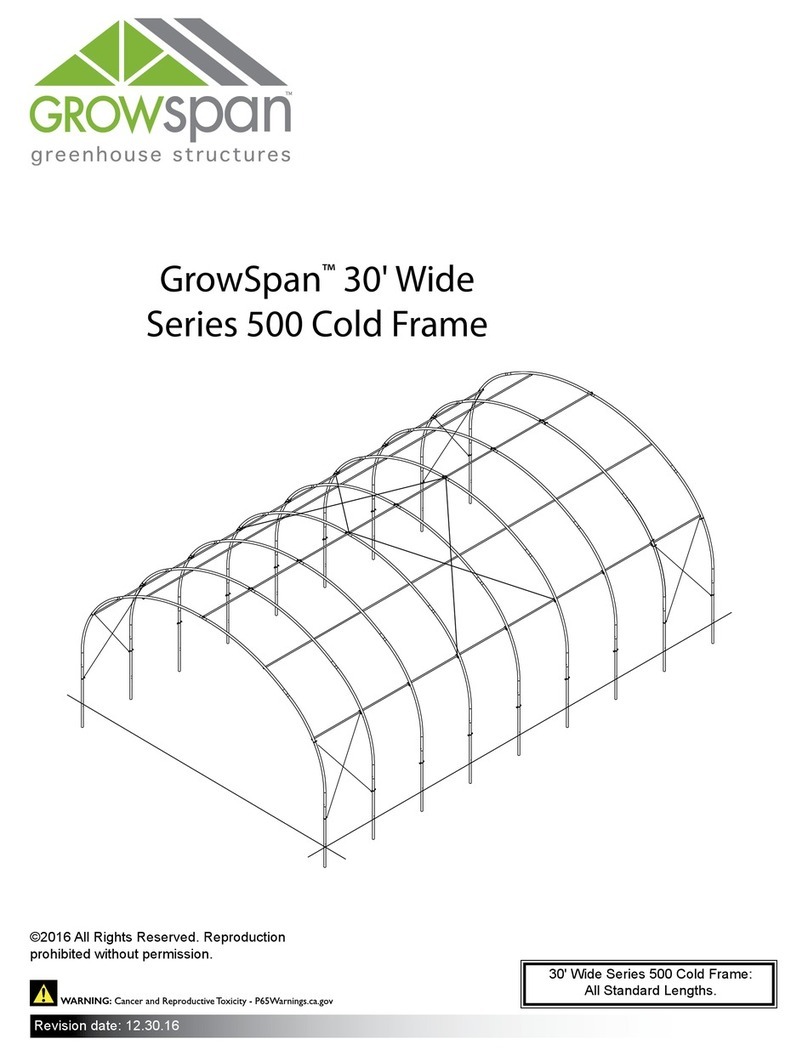 GrowSpan 500 Cold Frame 30' Wide Series Assembly instructions