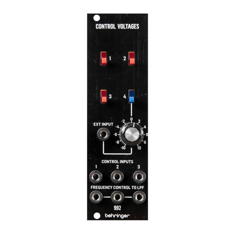 Behringer 992 CONTROL VOLTAGES User manual