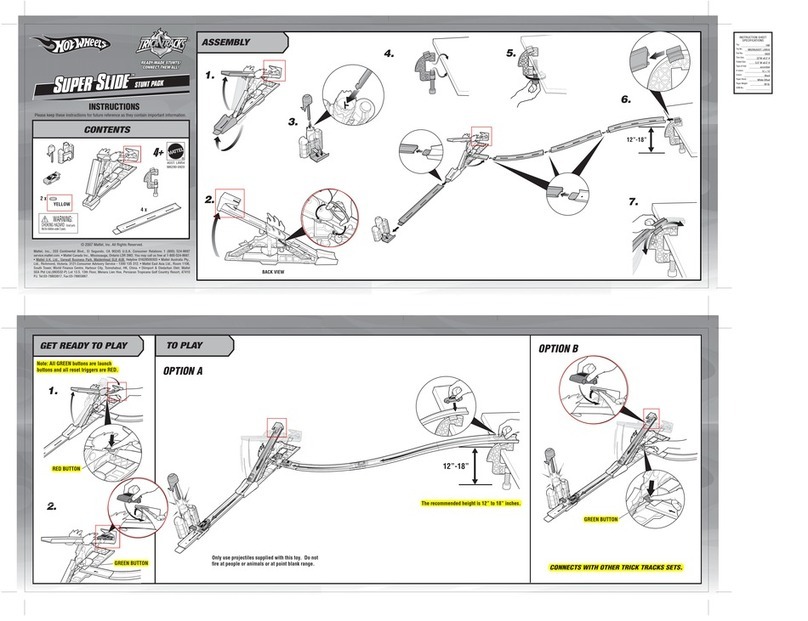 Mattel Hot Wheels TRICK TRACKS SUPER SLIDE User manual