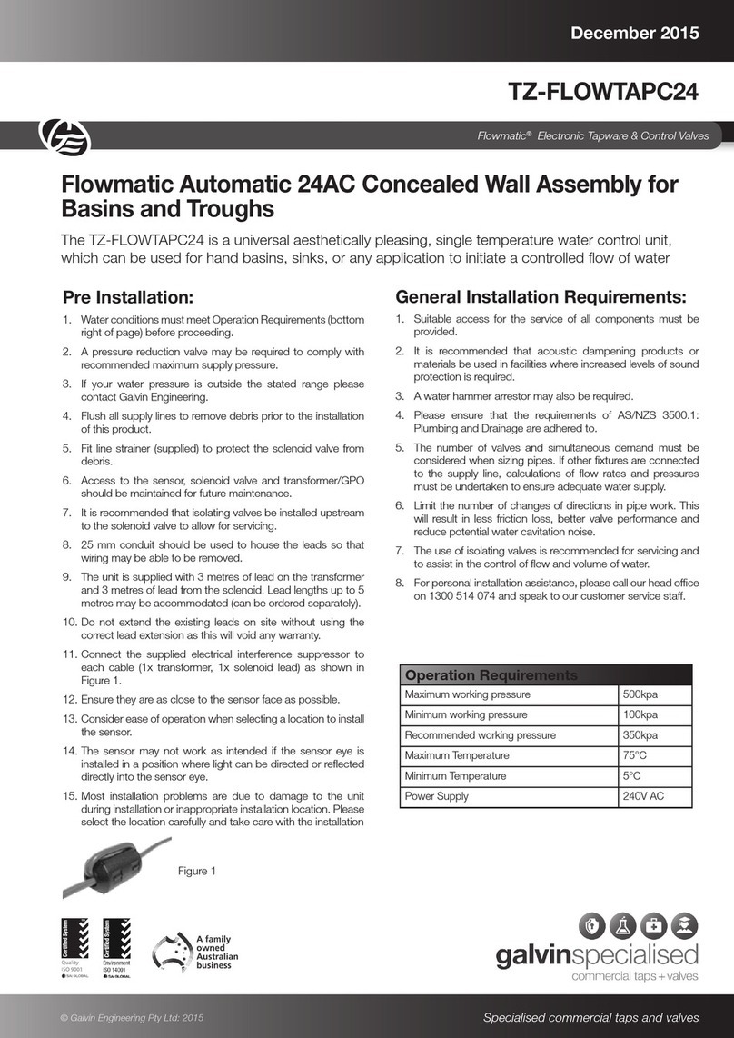 Galvin Engineering galvinspecialised Flowmatic TZ-FLOWTAPC24 quick start guide