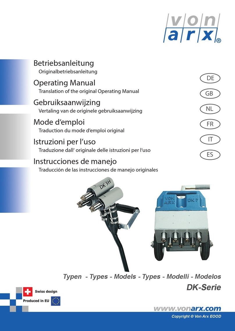 Von Arx DK Series operating manual